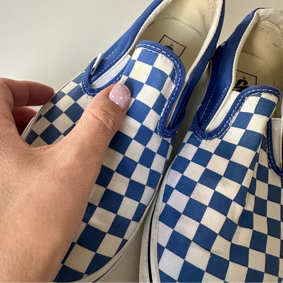 Vans Blue and White Checkered Slip-On - Picture 3 of 9